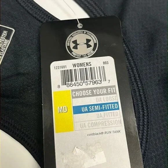 Under Armour Women’s ColdBlack Semi-Fitted HeatGear UPF 30 Tank Top- Medium - Picture 11 of 16